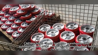 200mm PU Korean Red Iron Core  Dual-Spring Shock Absorbing
400kg/Caster Extra Heavy Duty Caster