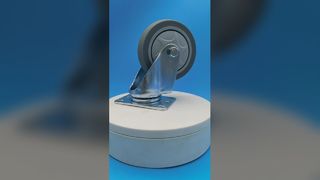  304 stainless steel heavy duty TPR rigid caster 