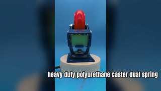 heavy duty polyurethane caster dual spring  shock absorbing automotive packaging casters
