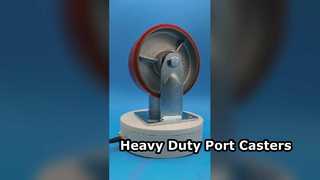  heavy  duty castos Iron core PU swivel  wheels