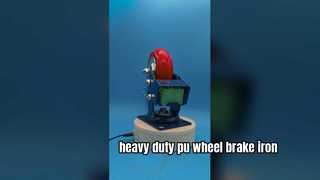 heavy duty pu wheel brake iron core caster