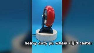 heavy duty pu wheel rigid  iron caster
