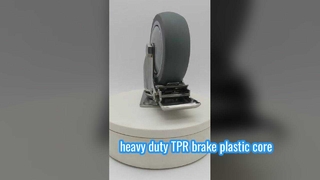 heavy duty TPR brake plastic core caster