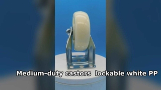 Medium-duty castors  lockable white PP