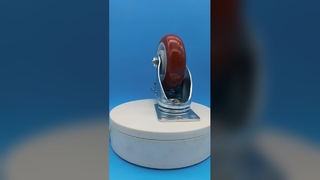 Medium duty castors rigid PP  brake Jujube Red 