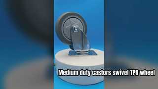 Medium duty castors swivel TPR wheel