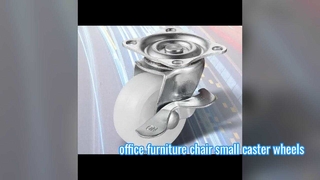 Office funiturer chair mini plastic PVC small caster wheels threaded stem caster wheels