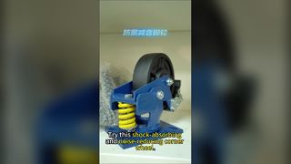 Heavy duty  sping anti shocking industrial wheel caster